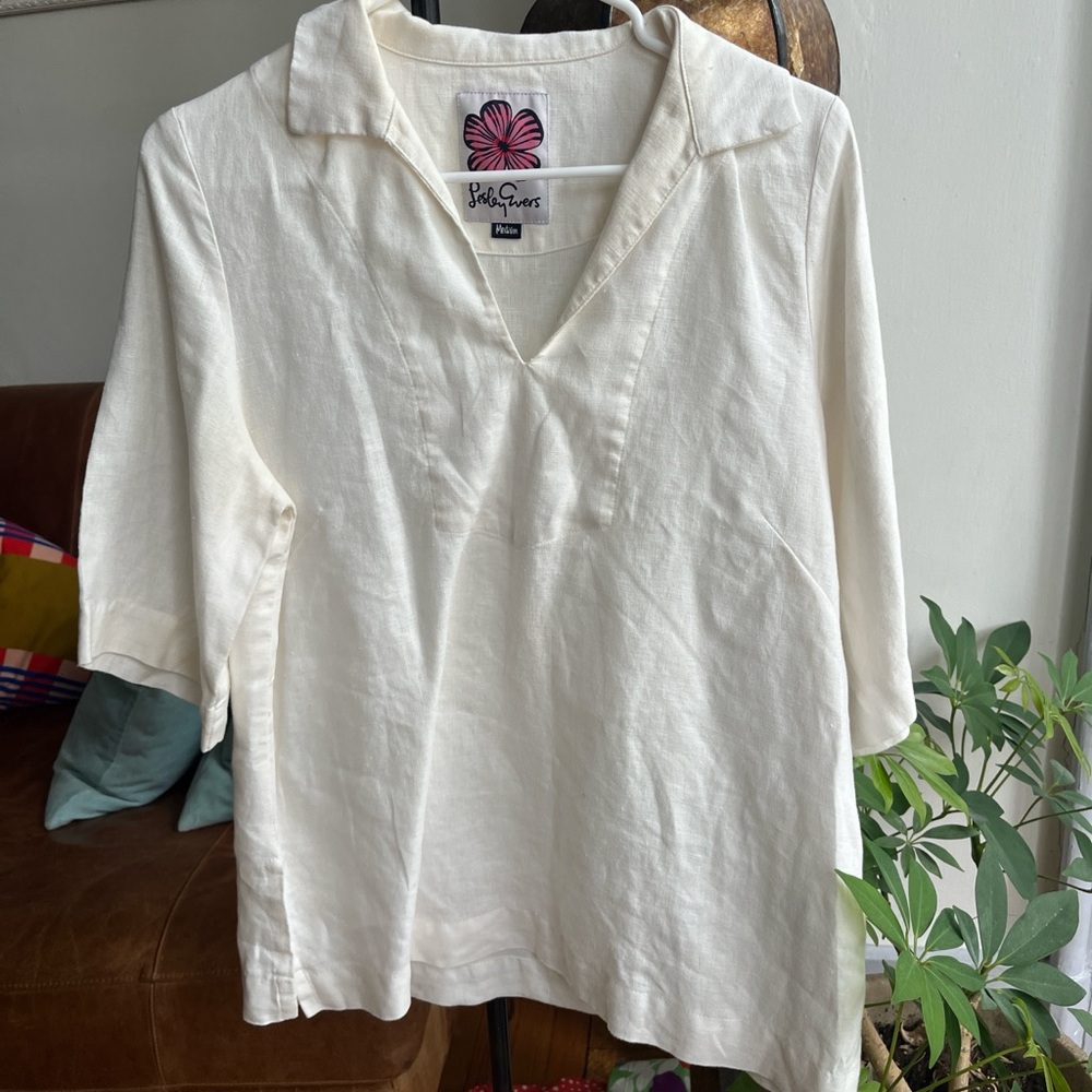 Lesley Evers linen tunic top